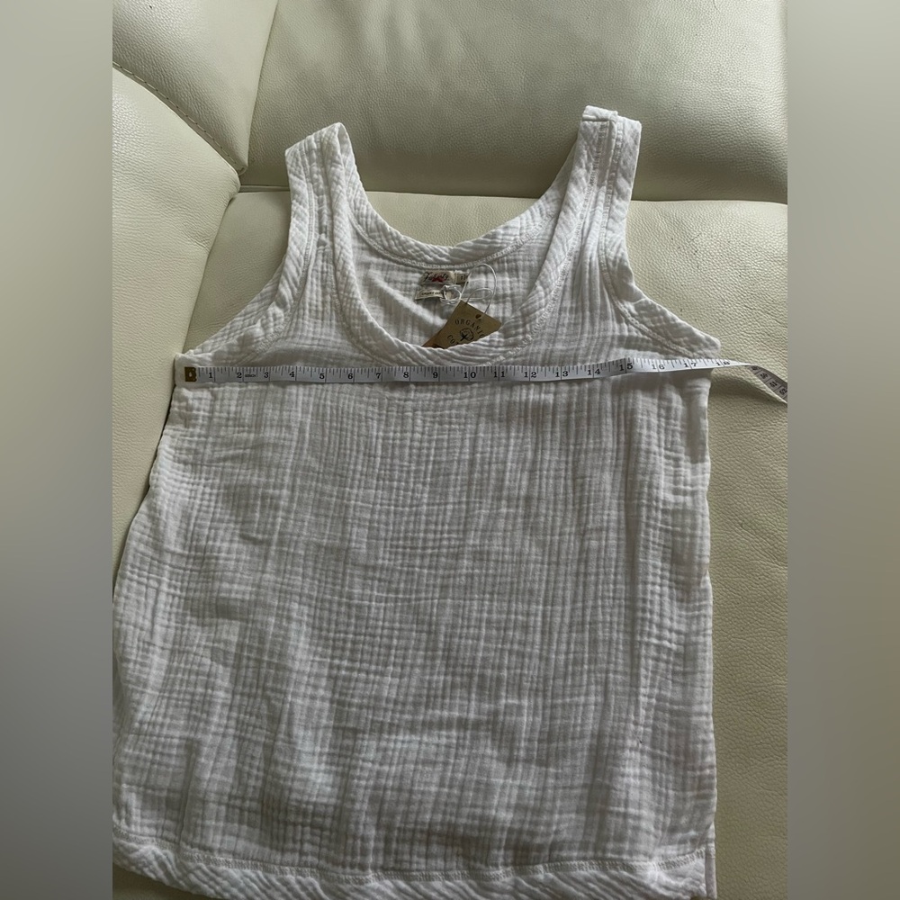 Faherty White Scoop Neck Tank Top - Picture 3 of 9